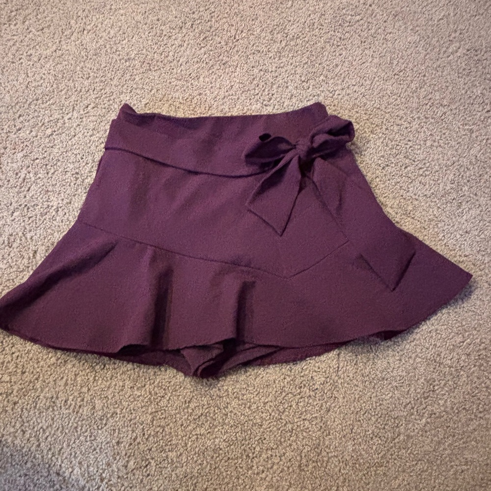 purple Zara skirt with built in shorts